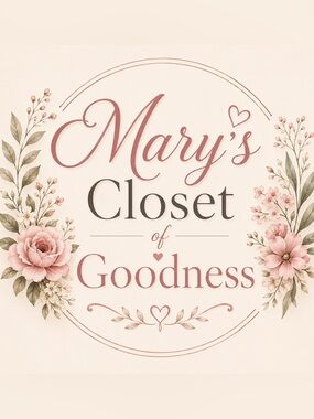 Floral 'Mary's Closet of Goodness' Decorative Sign - Blush Pink